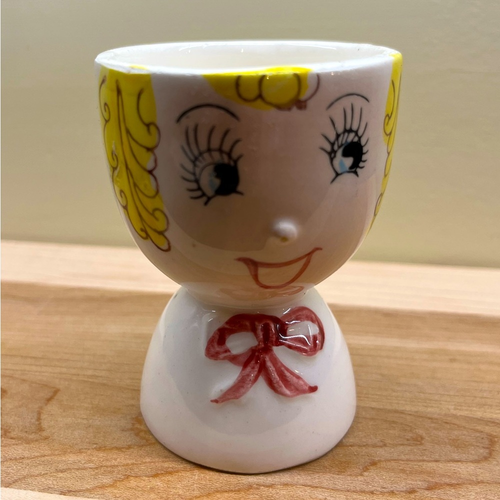 RARE Gay Ninetie Egg Cup Lady